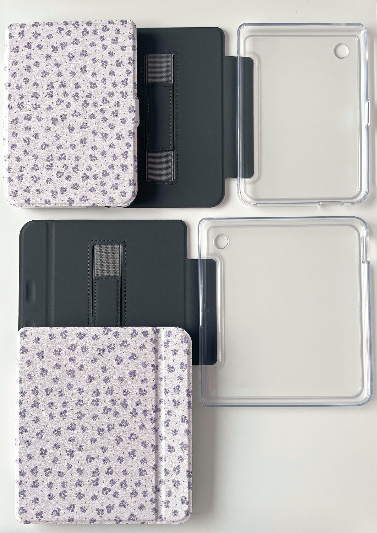 Étui à liseuse | Kobo Clara ou Libra Color | Bouquets de fleurs mauves