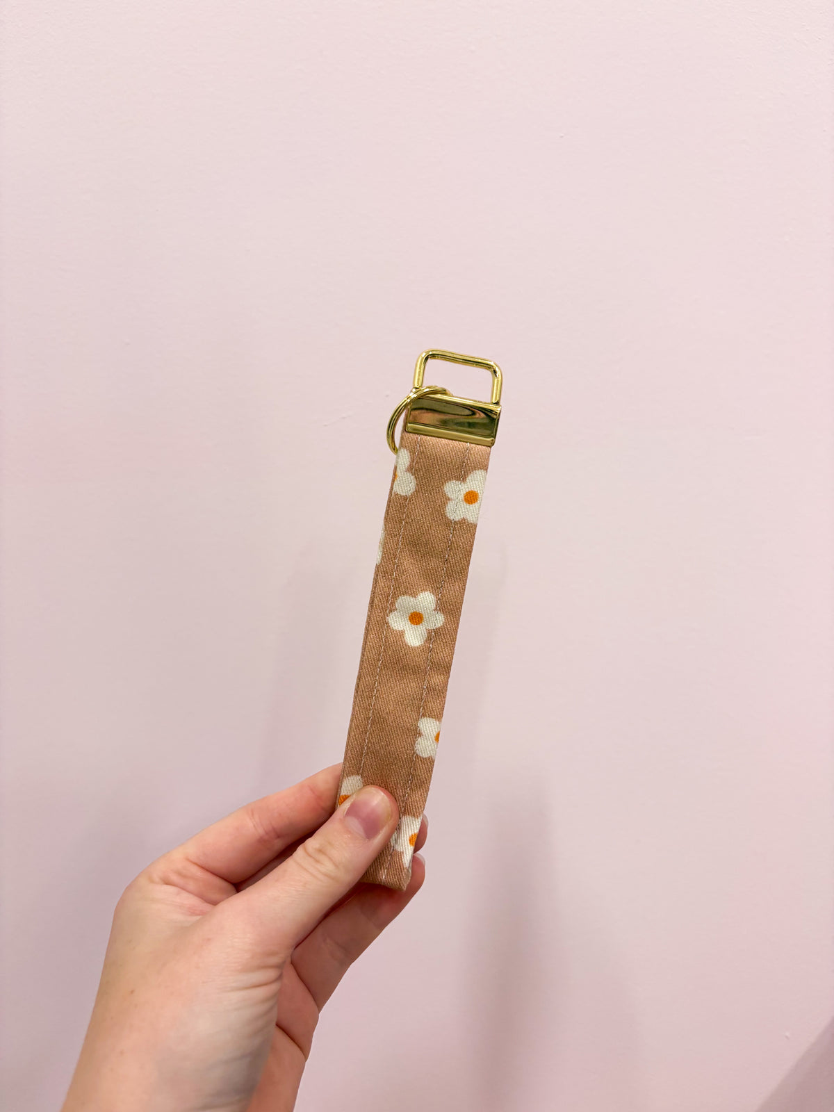 Porte-clés | Bracelet | Rose neutre et marguerites