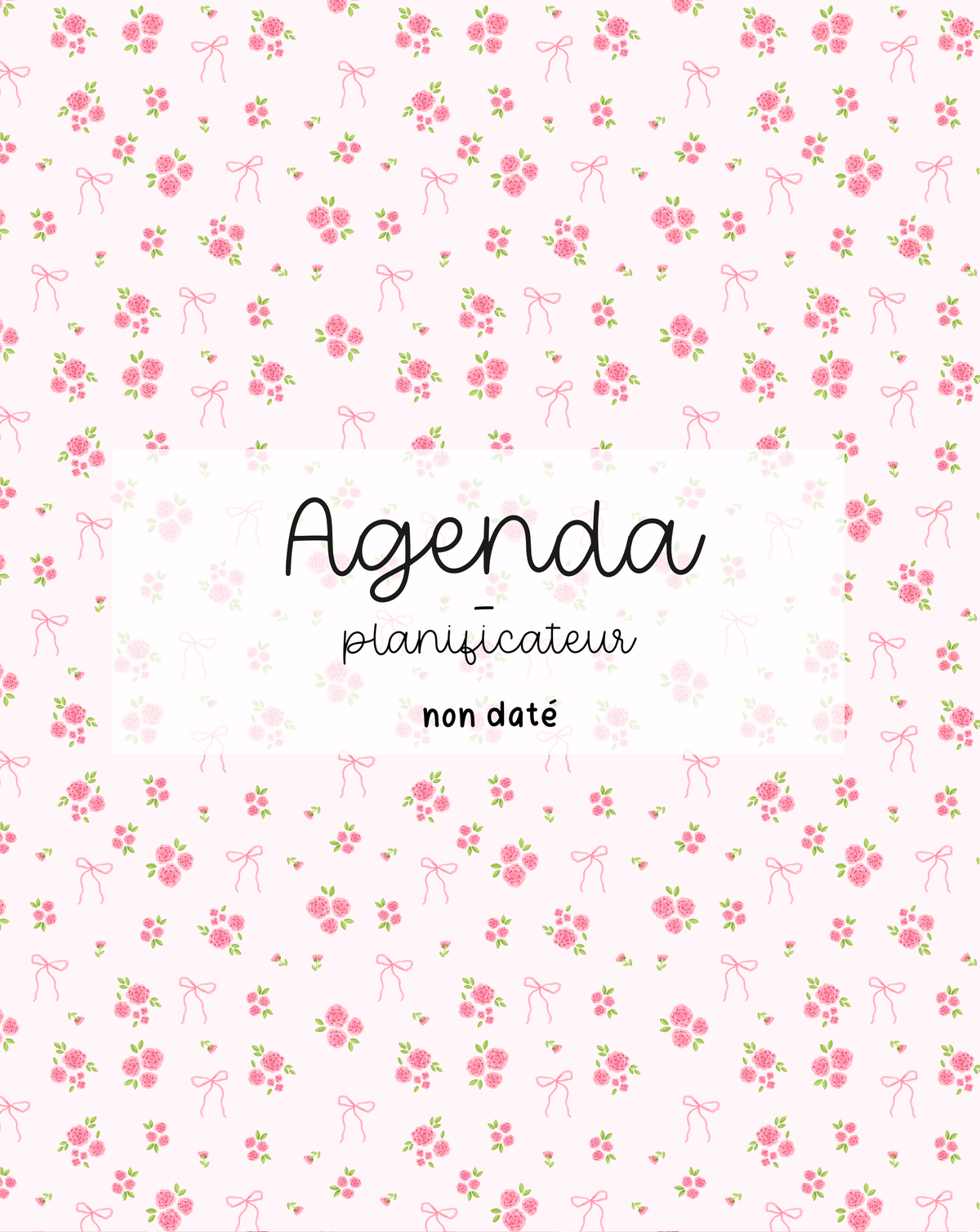 Agenda planificateur | Non-daté | Bouquets de roses