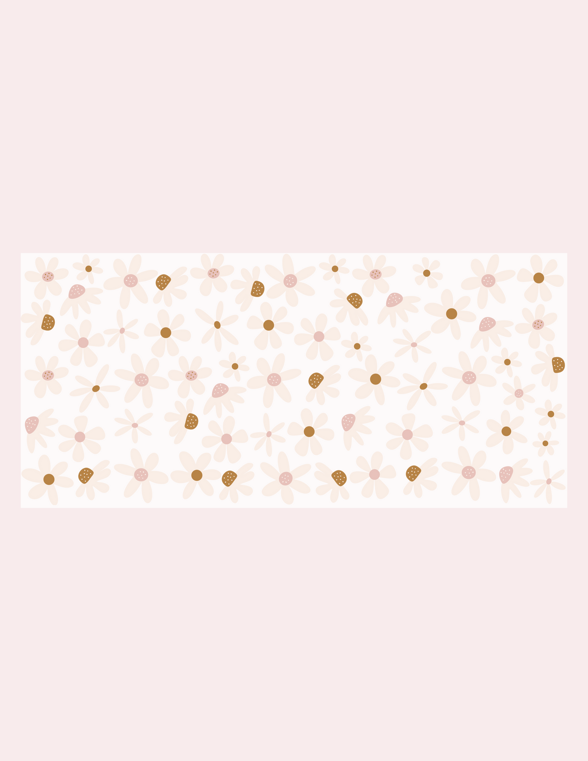 Verre 16 oz  | Fleurs beiges et brunes