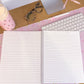 Cahier de notes | Papillons bleues et roses