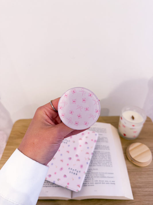 Bouton à téléphone ou liseuse | Magnétique | Papillons, boucles et coeurs