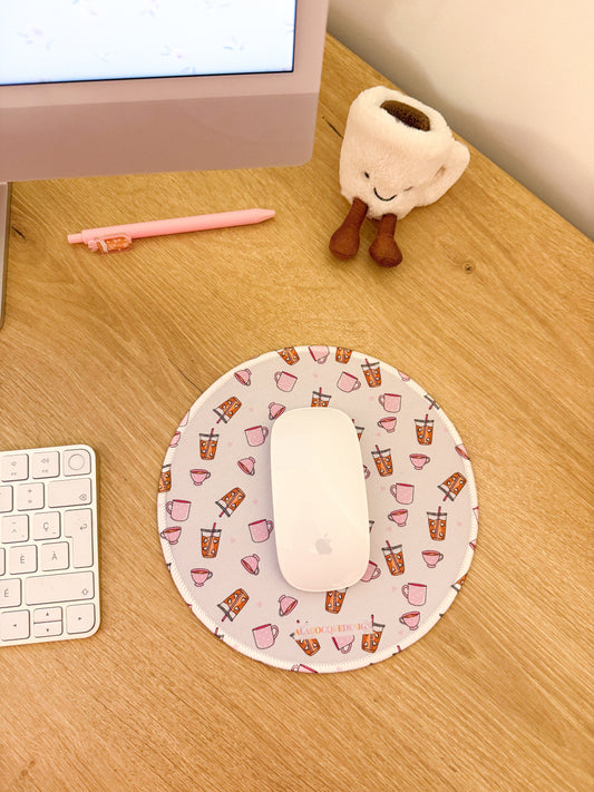 Tapis de souris | Café et coquette | Pâle