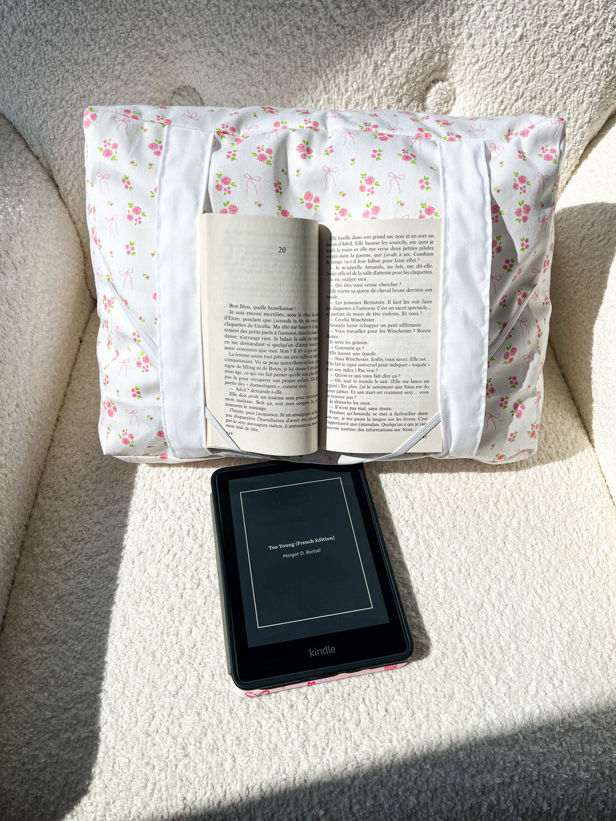 Coussin de lecture | Bouquets de roses