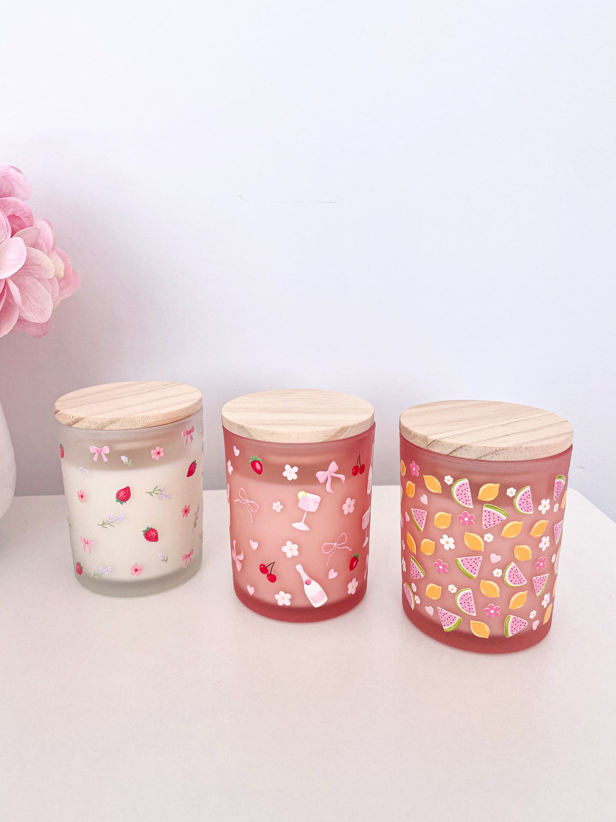 Petite bougie de soya | Fraise et lavande