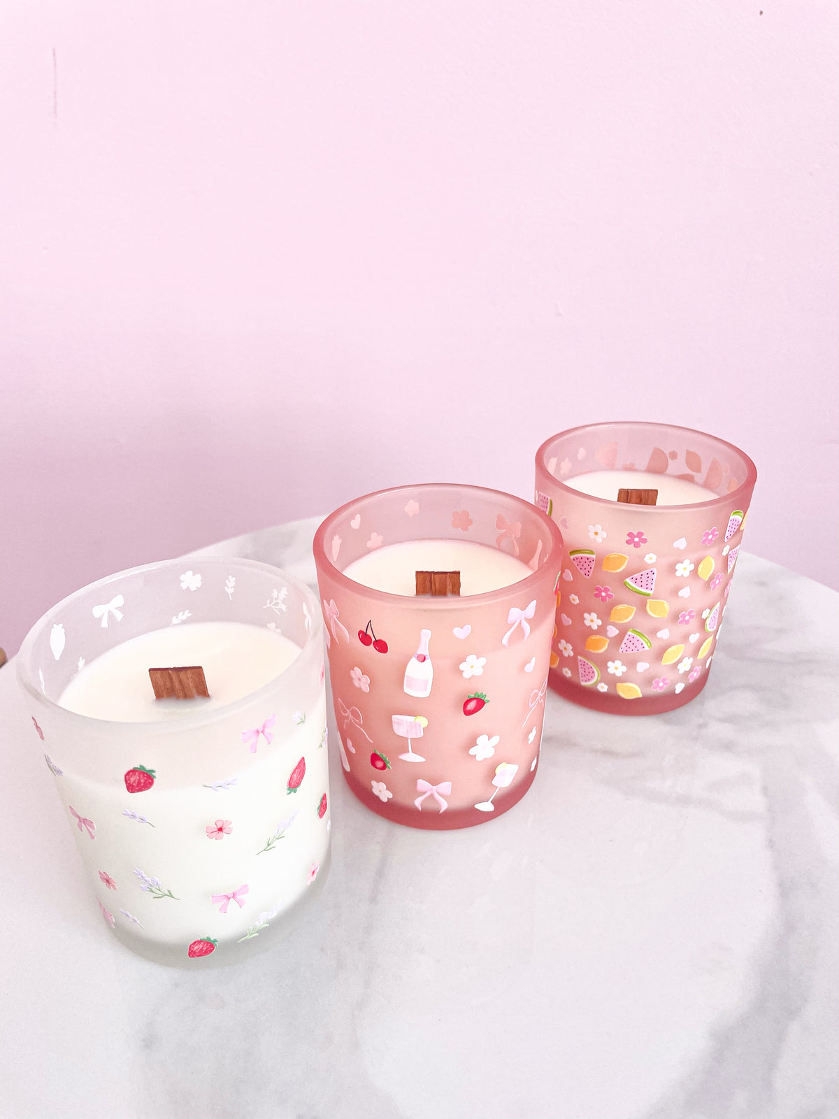 Petite bougie de soya | Fraise et champagne