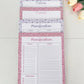 Planificateur | Minis fleurs roses et brunes