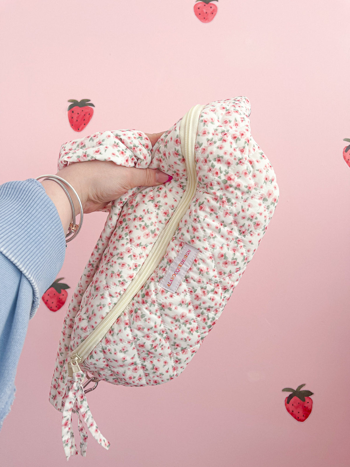 Sac banane | Fleurs roses