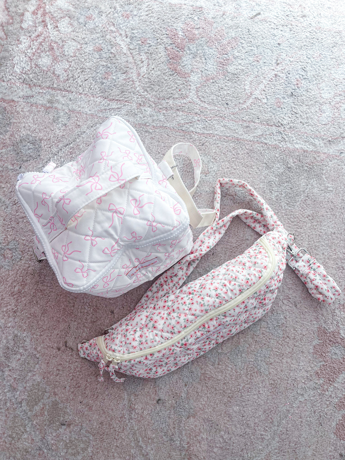 Sac banane | Fleurs roses