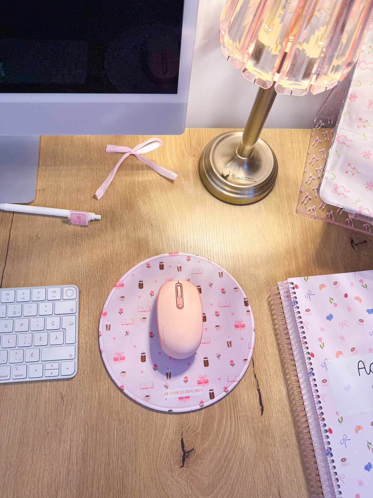 Tapis de souris | Livres, cafés et roses