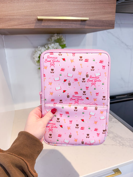 Pochette à livre ou liseuse | Néoprène | Romance book girlie
