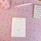 Liste de tâches | Mini fleurs jaunes et roses | 25 pages