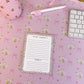 Liste de tâches | Sauge et fleurs fuchsia | 25 pages