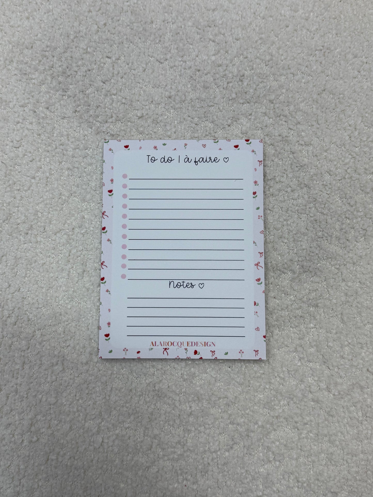 Liste de tâches | Boucles et fleurs