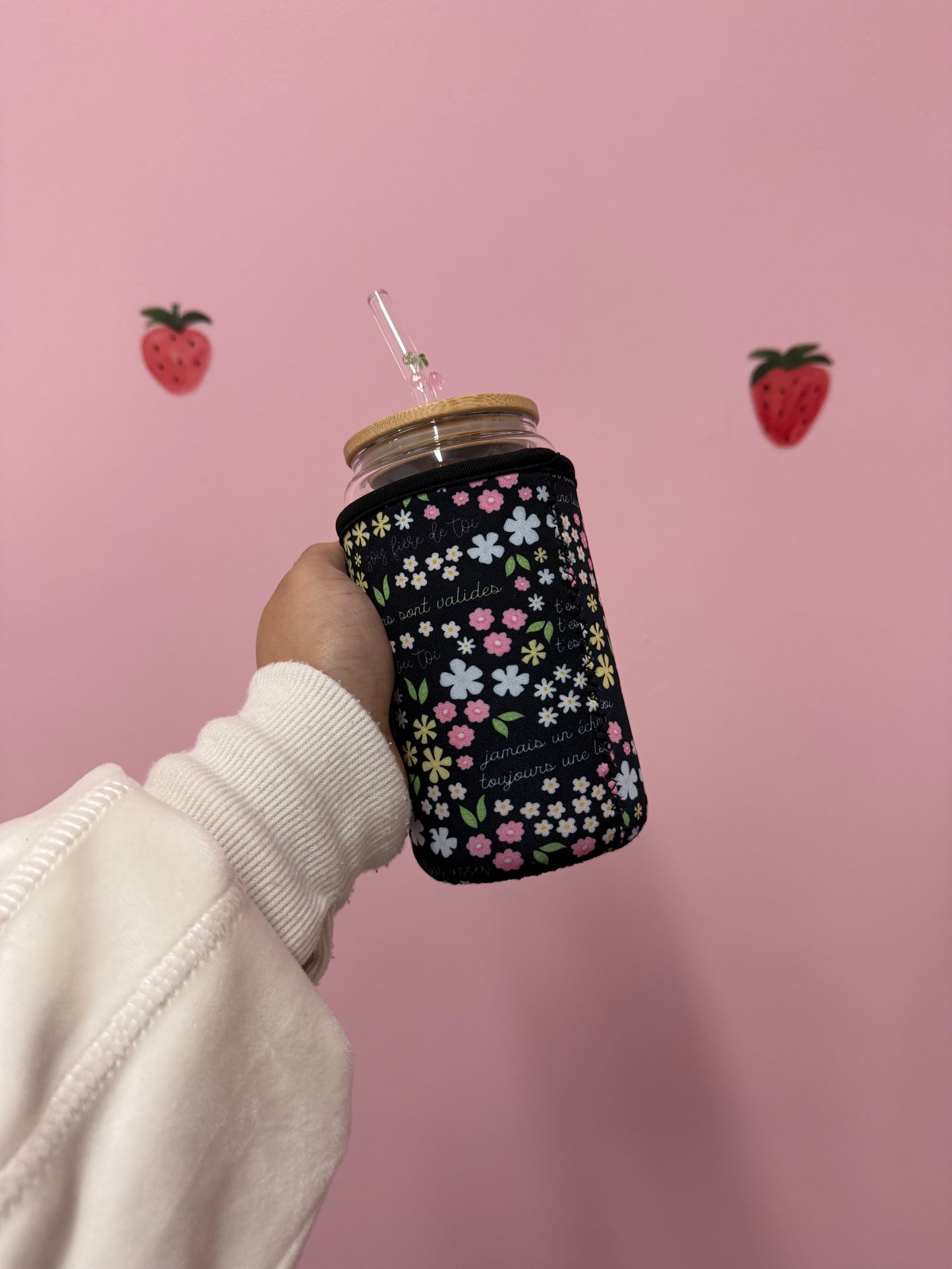 Manchon pour verre 16 oz | Affirmations positives florales