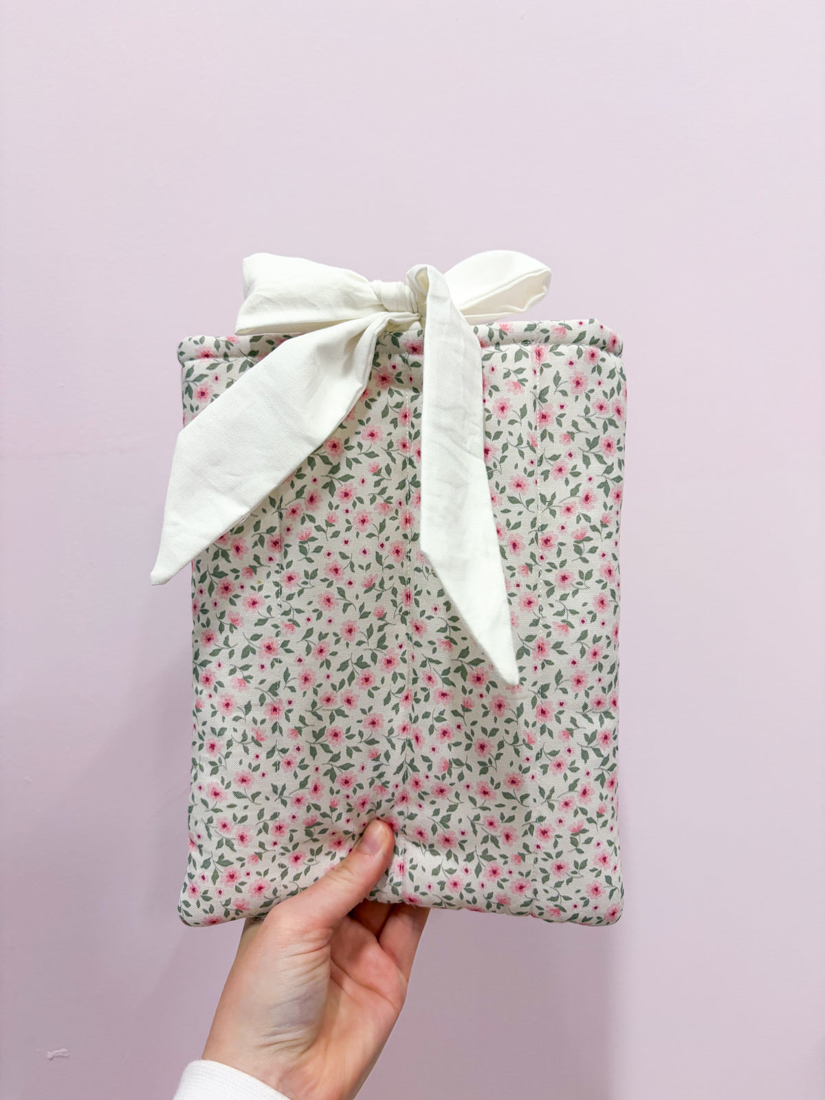 Pochette à livre ou liseuse | Fleurs roses vintages