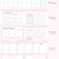 Agenda planificateur | Non-daté | Minis fleurs rouges et mauves